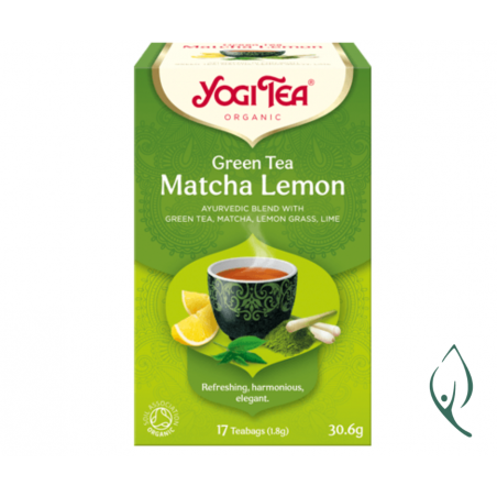 GREEN TEA MATCHA LEMON- herbata zielona z matchą i cytryną 17 saszetek Yogi Tea