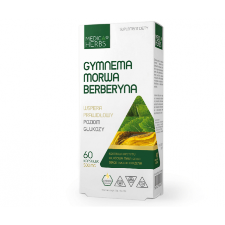 Gymnema Morwa Berberyna 60 kapsułek Medica Herbs
