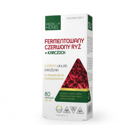 Fermentowany Czerwony Ryż + Karczoch 80 kapsułek Medica Herbs