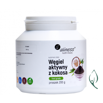 WĘGIEL AKTYWNY z kokosa w proszku Aliness 200g