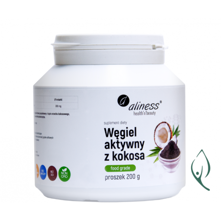 WĘGIEL AKTYWNY z kokosa w proszku Aliness 200g