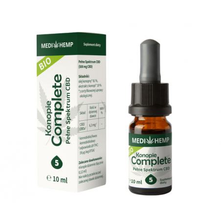 KONOPIE COMPLETE (olejek konopny) 5% 10 ml MediHemp
