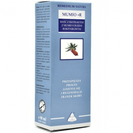 MUMIO +R maść z mumio i rokitnikiem 80ml Remedium Natura MUMIO +R maść z mumio i rokitnikiem 80ml Remedium Natura