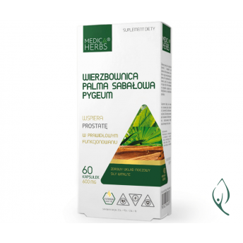 Wierzbownica Palma sabałowa Pygeum 60 kapsułek Medica Herbs