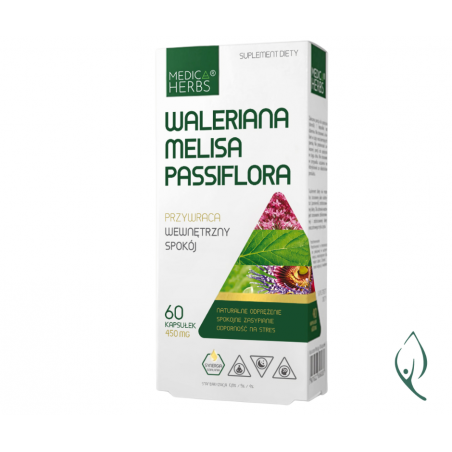 Waleriana Melisa Passiflora 60 kapsułek Medica Herbs