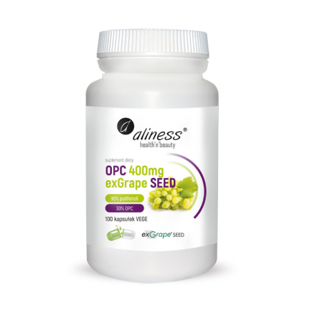 OPC 400mg ekstrakt z pestek winogron 100 kapsułek Aliness