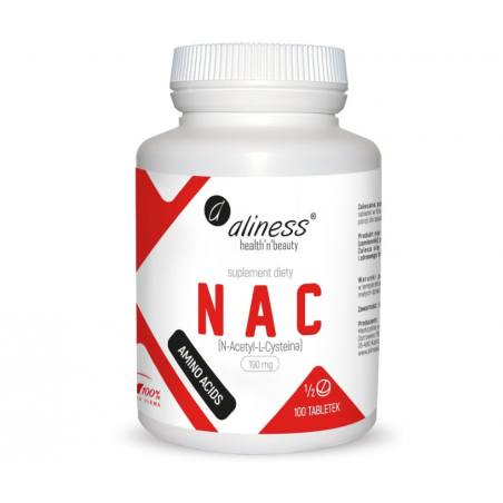 NAC ( N-Acetyl-L-Cysteine/ N-ACETYLOCYSTEINA) 100 tabletek Aliness