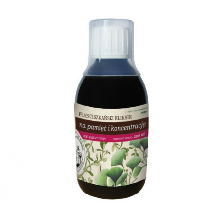 Franciszkański ELIKSIR NA PAMIĘĆ I KONCENTRACJĘ 250ml Herbarium św. Franciszka