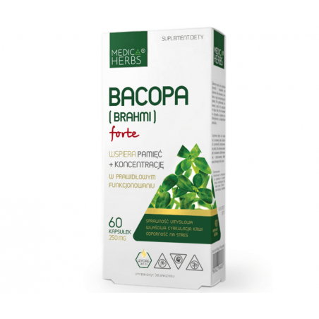 BACOPA (Brahmi) Forte 60 kapsułek Medica Herbs BACOPA (Brahmi) Forte 60 kapsułek Medica Herbs