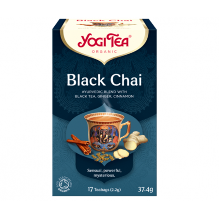 BLACK CHAI (Czarna  z imbirem i cynamonem) BIO - herbata 17 saszetek Yogi Tea