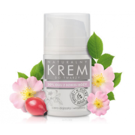 KREM do twarzy z dziką różą 50ml E-Fiore