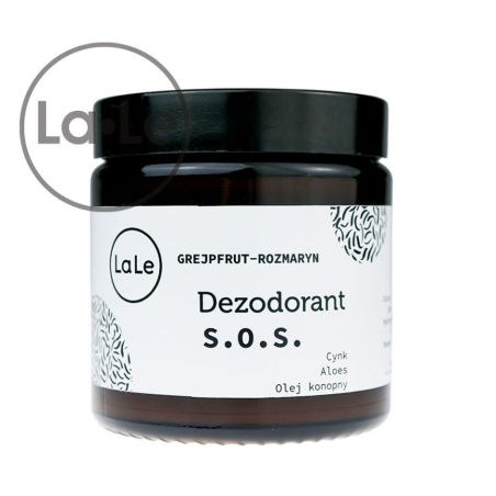 Dezodorant S.O.S. GRAPEFRUIT-ROZMARYN z cynkiem aloesem i olejem konopnym120ml LA-LE