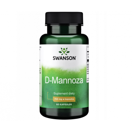 D-MANNOSE (D-mannoza) 700mg SWANSON suplement diety 60 kapsułek