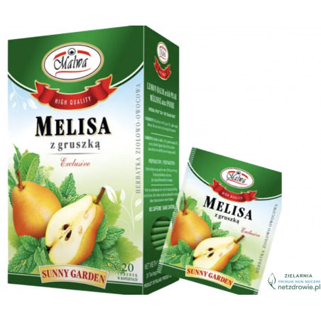 Melisa z gruszką. Herbata ziołowo-owocowa 20 sztuk Malwa