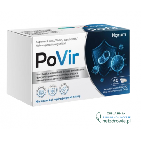 NARUM PoVir probiotyk 400mg | 60 kapsułek
