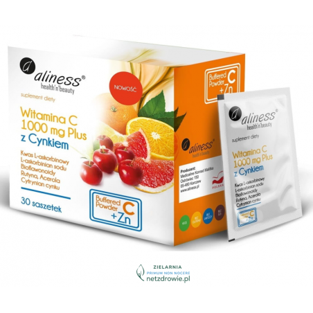 WITAMINA C z cynkiem w saszetkach Aliness 30 sztuk