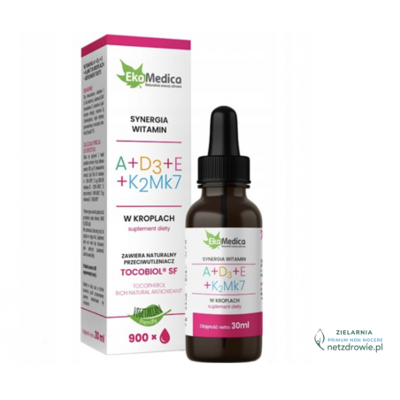 Witaminy A+D3+E+K2Mk7 krople 30ml EkaMedica