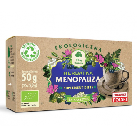 Herbatka MENOPAUZA w saszetkach do zaparzania 25 sztuk Dary Natury