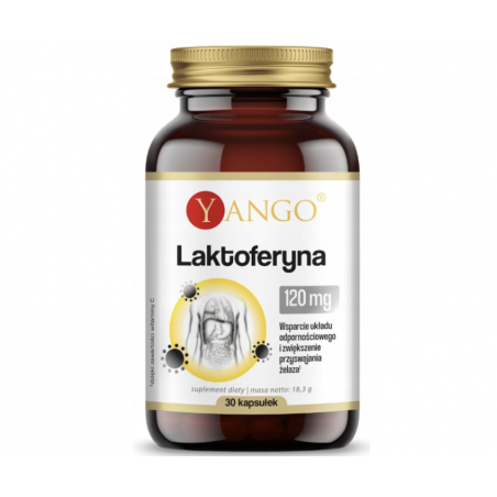 Laktoferyna 120mg z witaminą C Yango 30 kapsułek