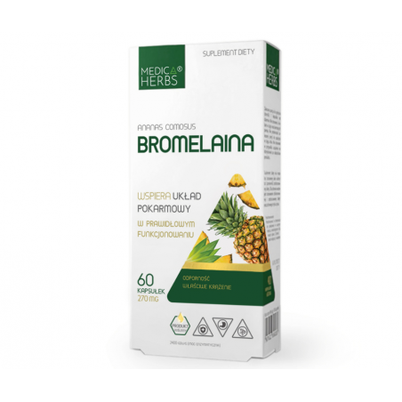 BROMELAINA 60 kapsułek Medica Herbs