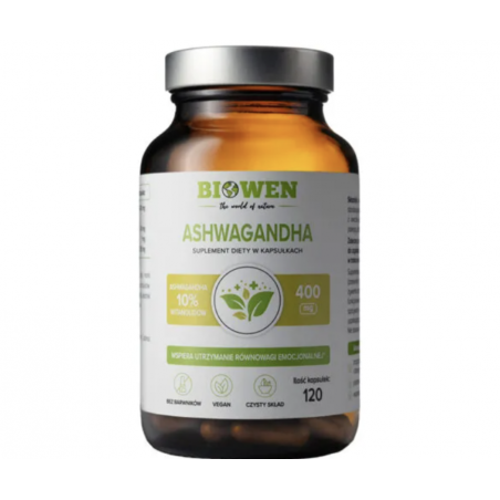 Ashwagandha (Withania somnifera) 120 kaps. Biowen