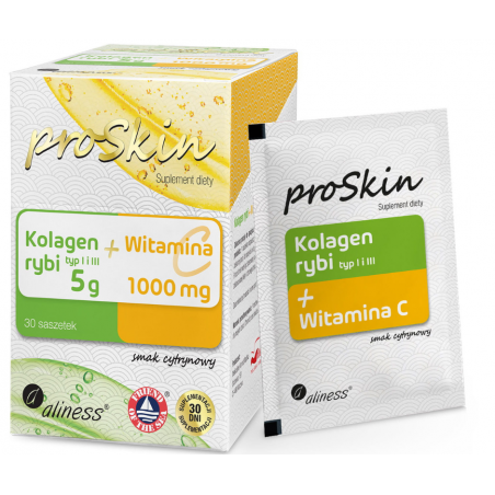 Kolagen rybi 5g + Witamina C 1000mg Complex 30 saszetek Aliness