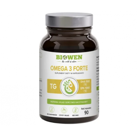 Omega 3 Forte 1000 mg EPA, 500 mg DHA  – 90 kapsułek Biowen