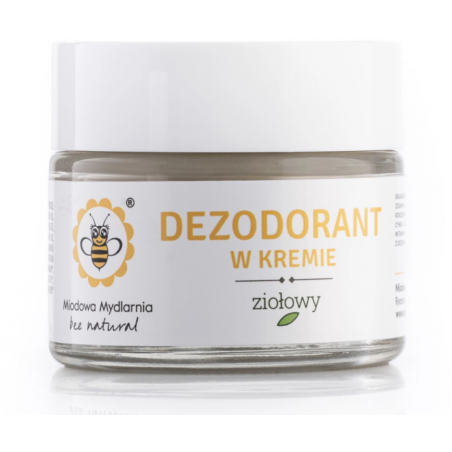 Ziołowy dezodorant w kremie – Miodowa Mydlarnia