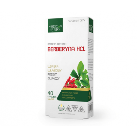 BERBERYNA CHCl 40 kapsułek Medica Herbs