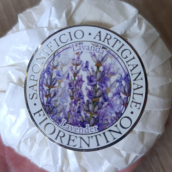 MYDŁO LAWENDA 3x125g. Zestaw tłoczonych włoskich mydeł Saponificio Artigianale Fiorentino