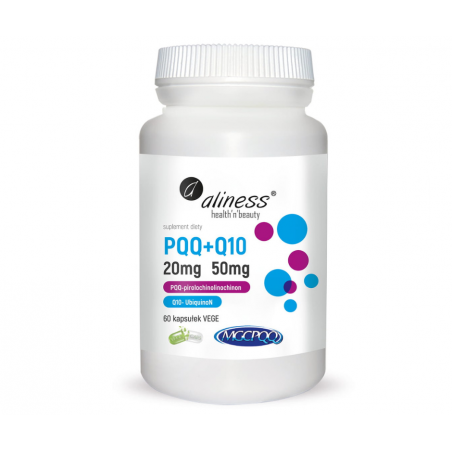 PQQ MGCPQQ® 20 mg + Q10 50mg 60 kapsułek Aliness