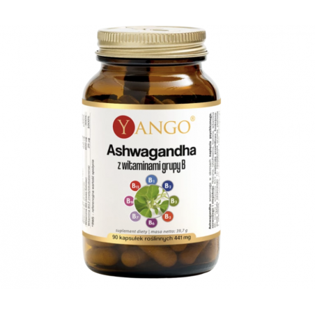 Ashwagandha z witaminami grupy B YANGO 90 kaps.