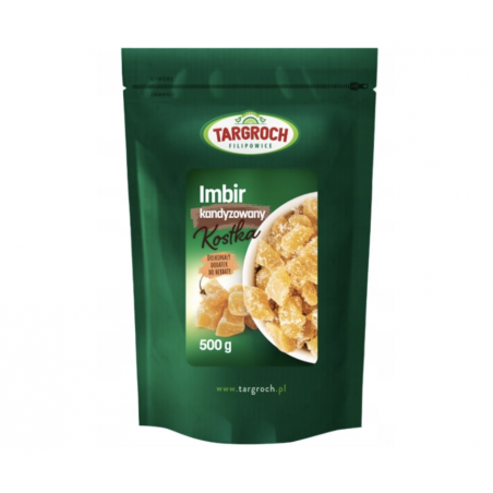 IMBIR kandyzowany kostka 500g TARGROCH