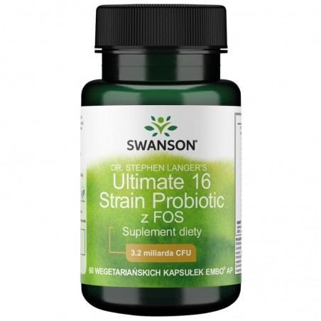 Ultimate 16strain probiotic z FOS 60szt SWANSON