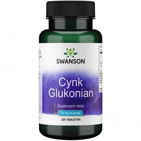 Cynk (glukonian) 30mg 250sztuk SWANSON