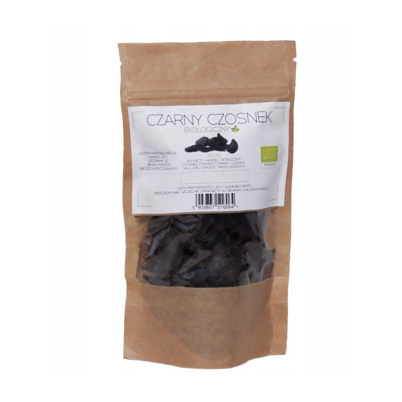 CZARNY CZOSNEK POLSKI EKO - 200g - ząbki