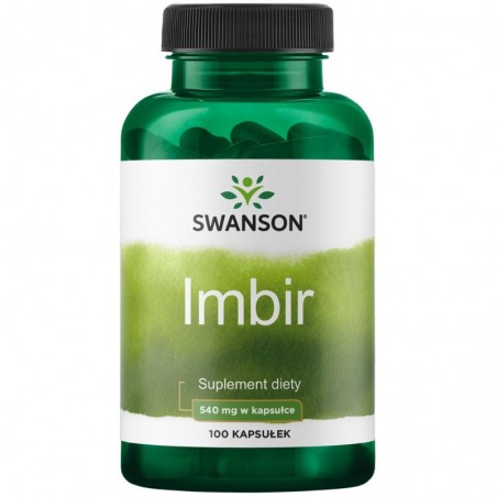 Imbir 540mg (Ginger root) 100 kapsułek SWANSON