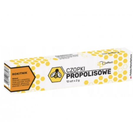 Czopki propolisowe z rokitnikiem 12 szt x 2g API Effect