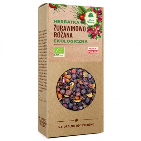 Herbatka ŻURAWIONOWO-RÓŻANA EKO 100g Dary Natury
