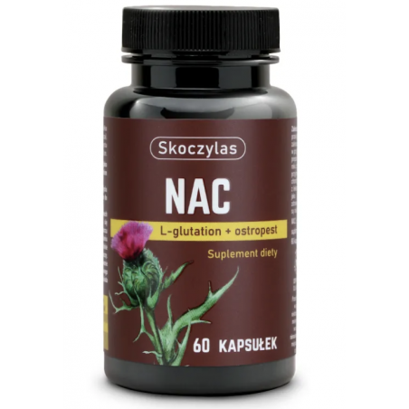 NAC L-glutation, ostropest 60 kapsułek Skoczylas