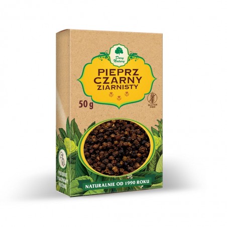 Pieprz czarny ziarnisty 50g Dary Natury