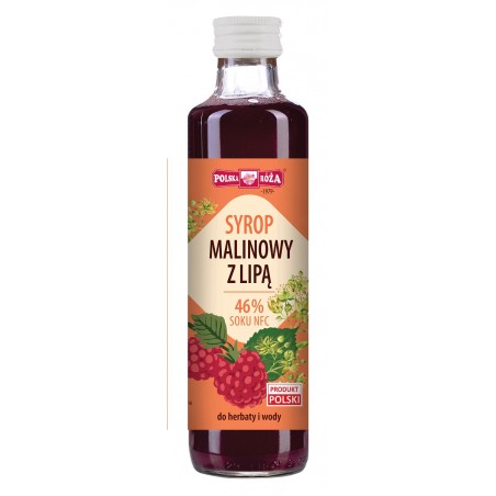 Syrop malinowy z lipą 250ml Polska Róża