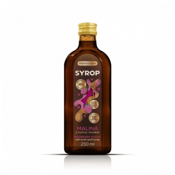 Syrop z malin z inuliną i miodem 250ml Premium Rosa