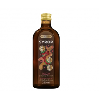 Syrop z owoców róży z inuliną i miodem 250ml Premium Rosa