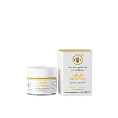 Krem do twarzy Miód i Akmelia 50ml Miodowa Mydlarnia
