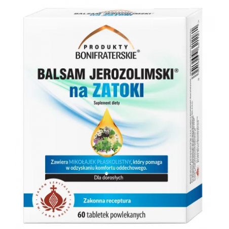 Balsam jerozolimski na zatoki 60 tabletek Produkty Bonifraterskie