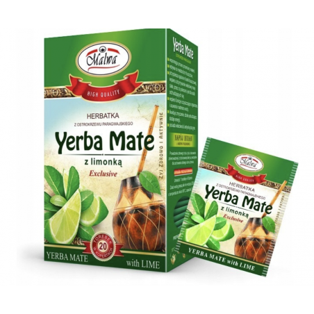 Yerba Mate z limonką fix Malwa 20 torebek
