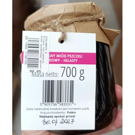 Miód spadziowy iglasty 700g NA WULKANIE - 2