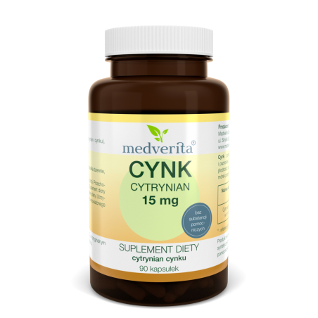 CYNK cytrynian 15mg Medverita 90 kapsułek