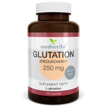 Glutation zredukowany 250mg Medverita 120 kapsułek